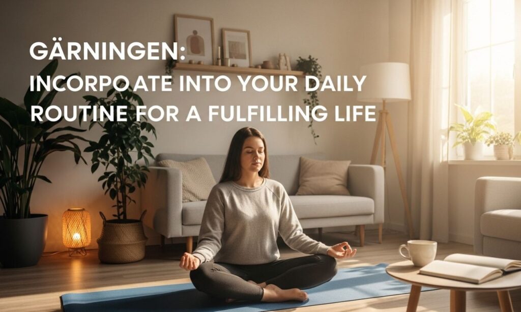 Gärningen: Incorporate into Your Daily Routine for a Fulfilling Life