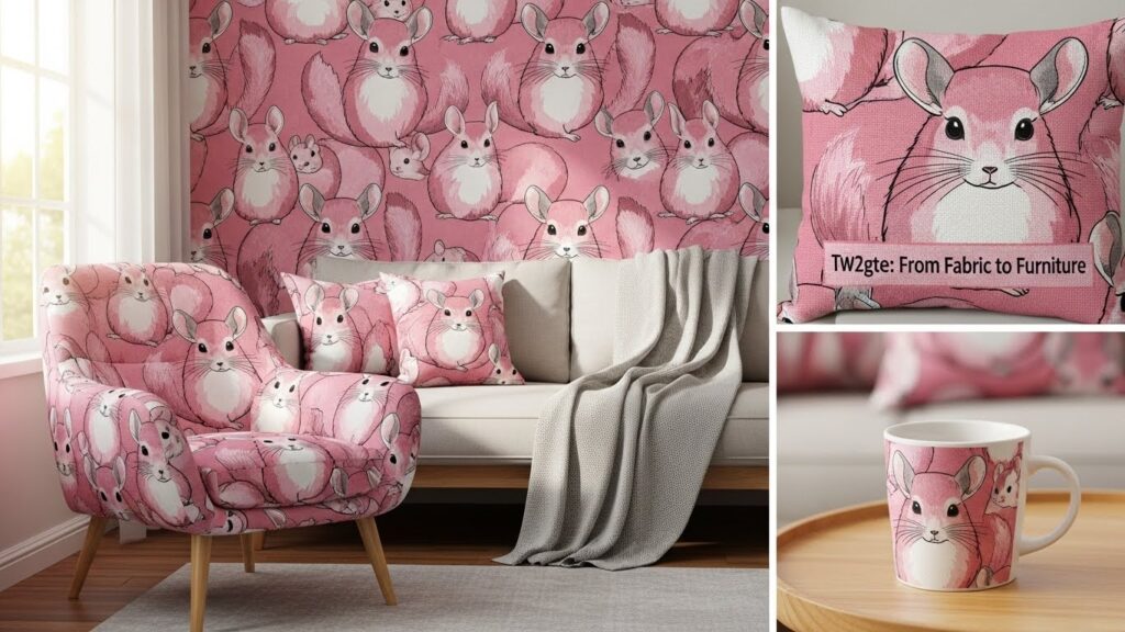 Decoration pink chinchilla pattern tw2gte: From Fabric to Furniture